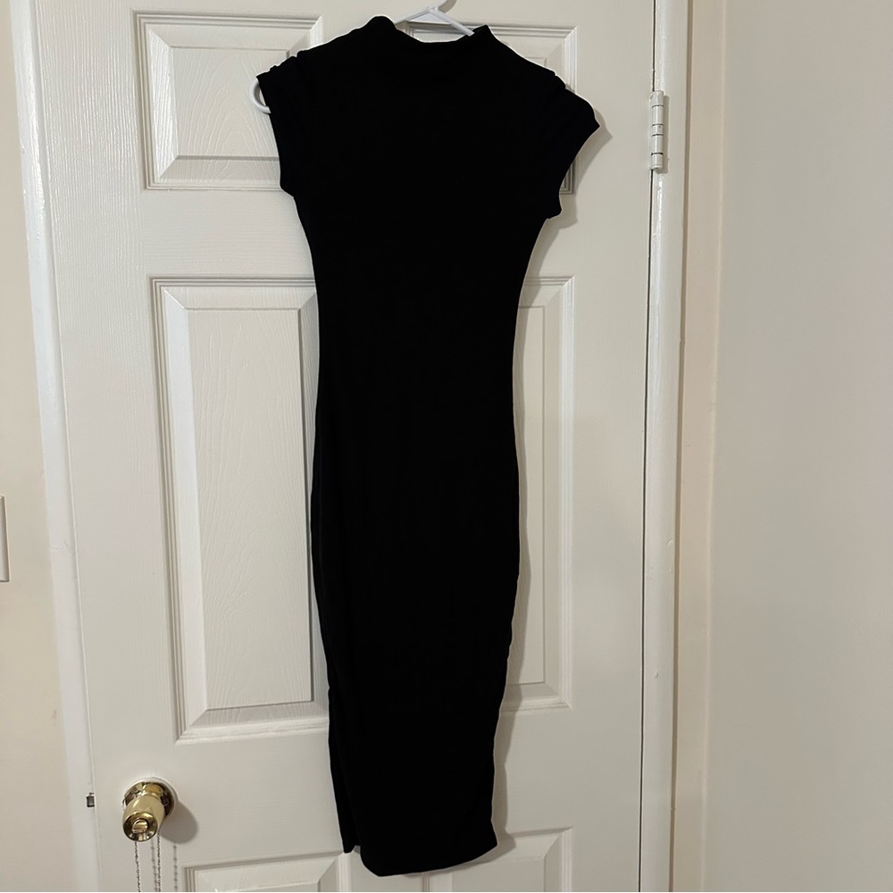 Black maxi bodycon curvy tight dress